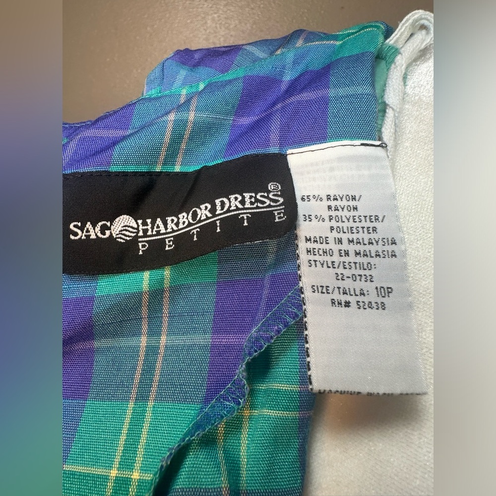 Vintage 1970's Plaid Punk Math Nerd two tone women size 10p - Picture 3 of 10